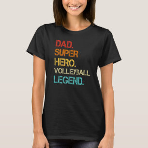 Camiseta Pai de Estilo Vintage Hero Legenda de Voleibol