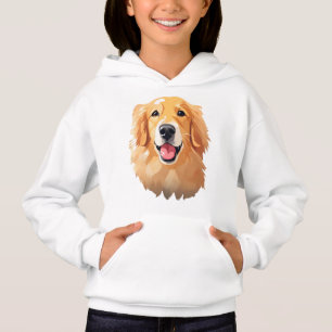 Camiseta Pai de Expressão de Rosto Feliz Cachorro Gourado