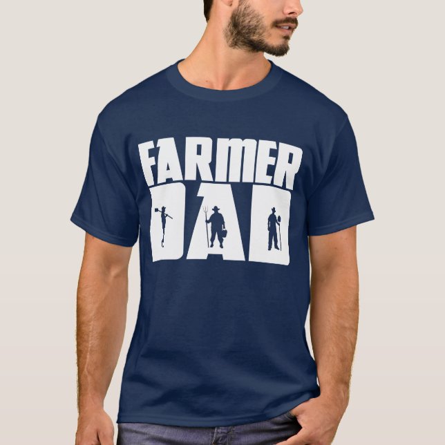 Camiseta Pai de fazendeiros - Dia de os pais de cultivo (Frente)