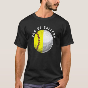 Camiseta Pai De Filho Filha Jogador De Softball Golf
