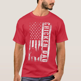 Camiseta Pai de frango - Americano Bandeira de Aves de Cap
