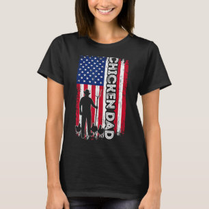 Camiseta Pai de frango -  Americano Bandeira de Aves de Cap