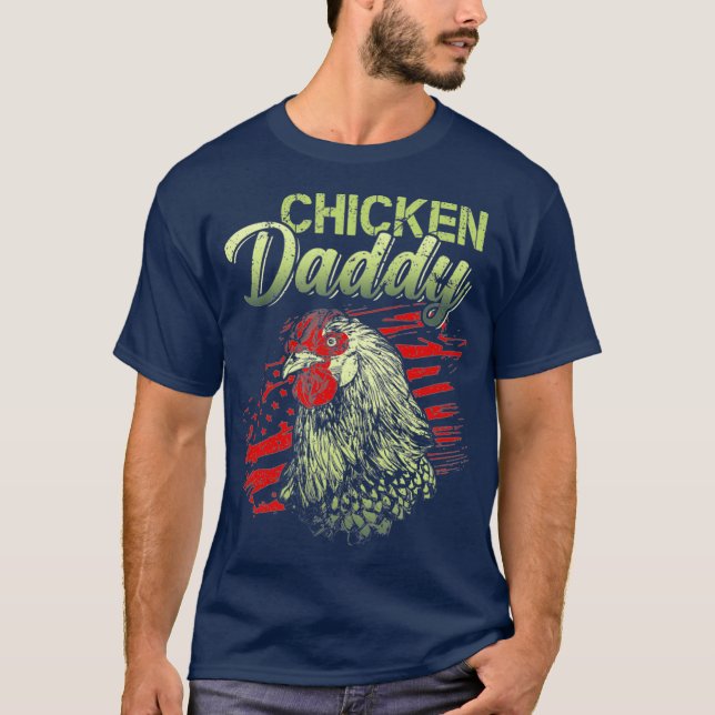 Camiseta Pai de frango americano Engraçado Lover (Frente)