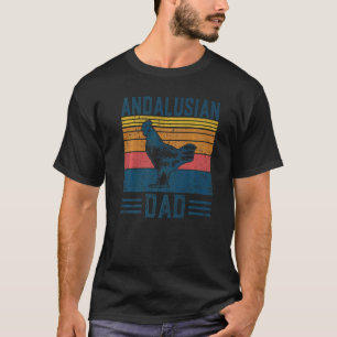Camiseta Pai de Frango Andaluz Vintage de Criação de Homens