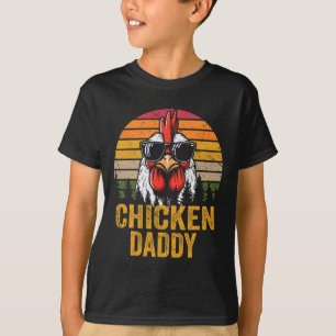 Camiseta Pai de Frango Vintage Engraçado Fazendeiro Galinha