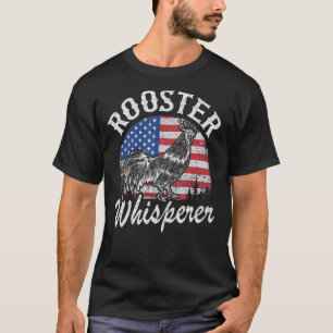 Camiseta Pai De Frigorífico De Frango Pai Nos Flag Rooster 