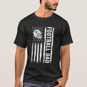 Camiseta Pai De Futebol Americano Bandeira Orgulhosa Pai De