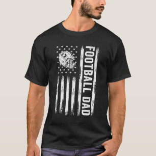 Camiseta Pai De Futebol Americano Bandeira Orgulhosa Pai De
