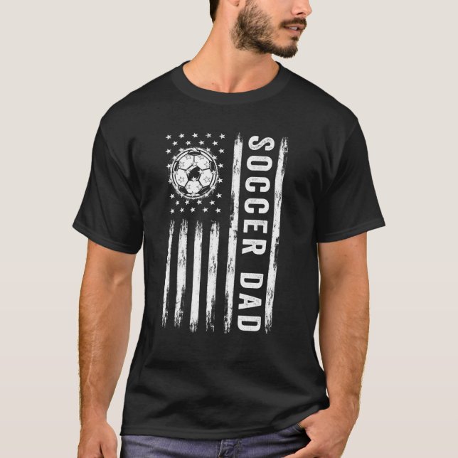 Camiseta Pai De Futebol Americano Bandeira Orgulhosa Pais P (Frente)
