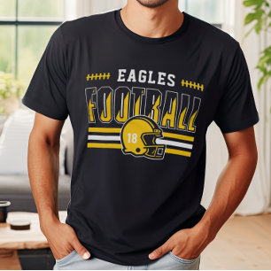 Camiseta Pai de Futebol com Faixa Amarela Personalizado