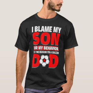 Camiseta Pai De Futebol Com O Filho Que Lhe Apresenta A Raz
