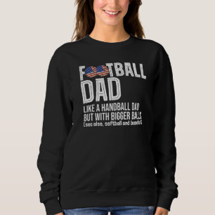 Camiseta Pai De Futebol Como Um Pai De Andebol, Mas Com Um