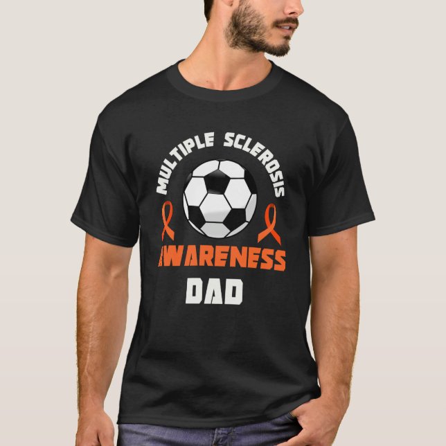 Camiseta Pai de Futebol Conscientização da Esclerose Múltip (Frente)