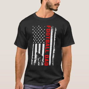 Camiseta Pai de Futebol da Família Mens Bandeira Americana 