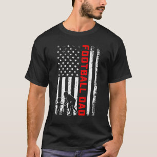 Camiseta Pai de Futebol da Família Mens Bandeira Americana 
