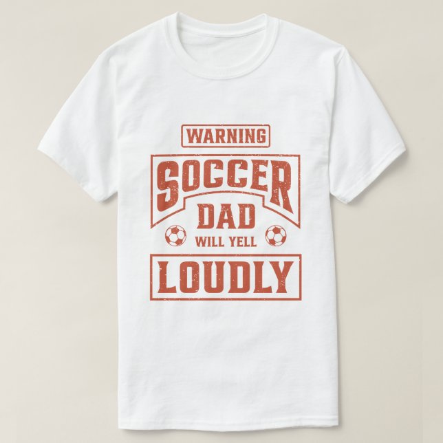 Camiseta Pai De Futebol Gritará Alto (Frente do Design)
