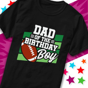 Camiseta Pai de futebol infantil do menino de aniversário