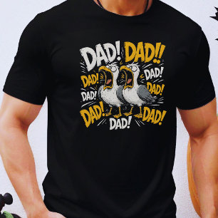 Camiseta Pai de Gaivota Engraçado Dia dos Pais Humor de Pás