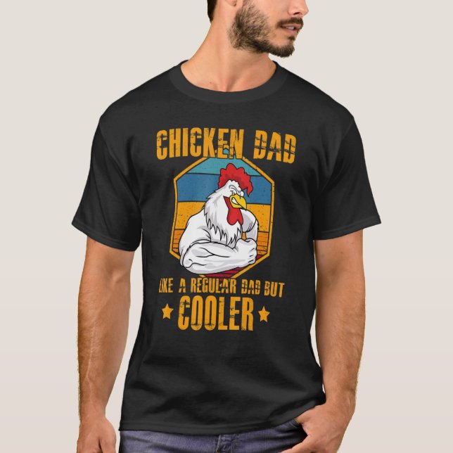 Camiseta Pai De Galinha Como Uma Frota De Aves De Capoeira  (Frente)