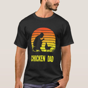 Camiseta Pai de Galinha Retro Pôr do Sol Fazendeiro Dono de