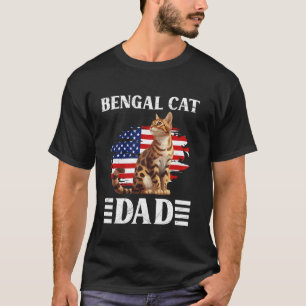 Camiseta Pai de Gato Bengal Gato Pai Bengal Pai Gato Bengal