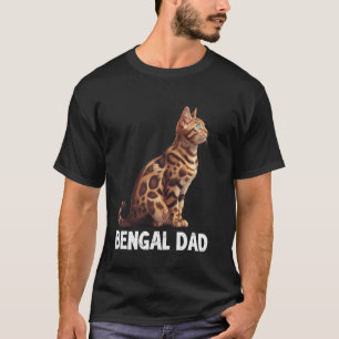 Camiseta Pai de Gato Bengala Gato Pai Bengala Pai Bengala G