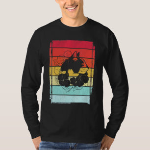 Camiseta Pai de Gato de Gato Floral de Gato Retro Cat Mãe P