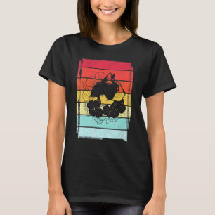 Camiseta Pai de Gato de Gato Floral de Gato Retro Cat Mãe P