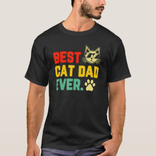 Camiseta Pai De Gato De Melhor Pai De Gato Da Retro Da Mens