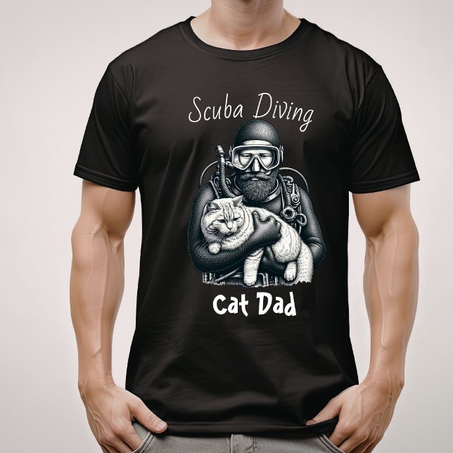 Camiseta Pai de Gato de Scuba Diving (Criador carregado)