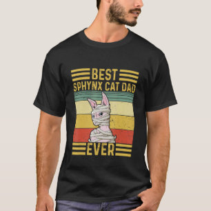 Camiseta Pai De Gato Do Melhor Sphynx Do Dia de os pais De