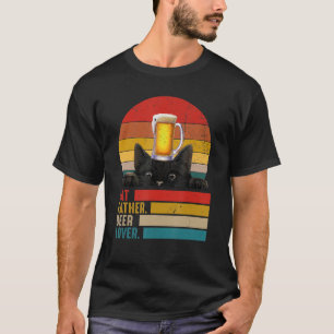 Camiseta Pai De Gato E Gato De Cerveja