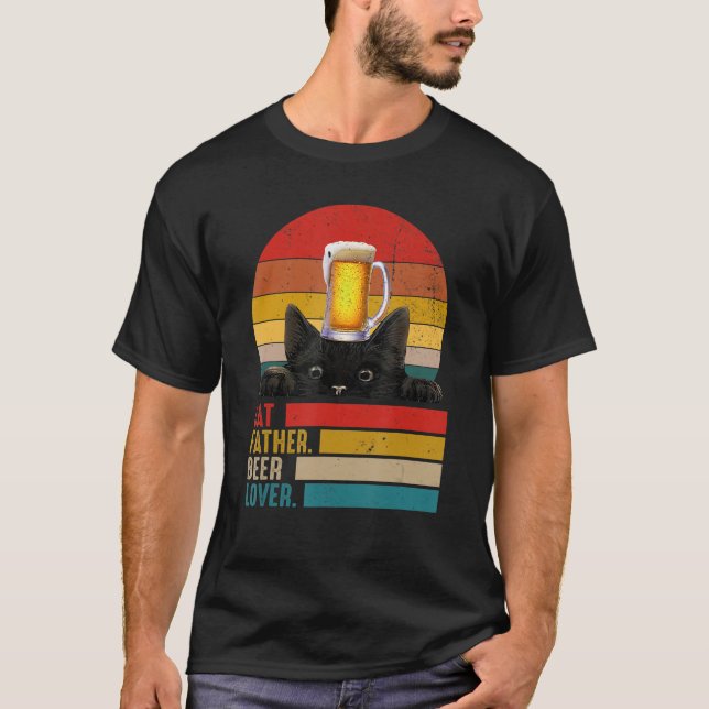 Camiseta Pai De Gato E Gato De Cerveja (Frente)
