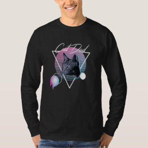 Camiseta Pai De Gato Estilo De Arte Estética De Vaporwave