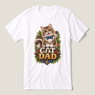 Camiseta Pai de Gato Fofo Impressão de Pata de Gato Engraça