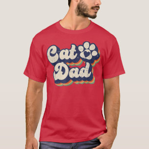 Camiseta Pai De Gato, Gato De Lover Retro-Paw Men Engraçado