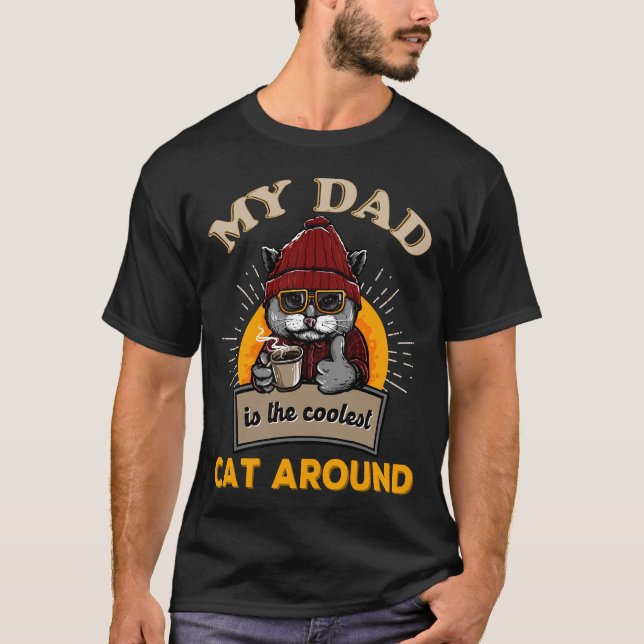 Camiseta pai de gato legal (Frente)