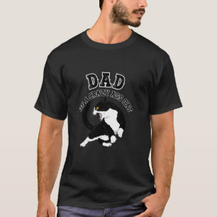 Camiseta Pai de Gato Louco Engraçado para Namorado Marido D