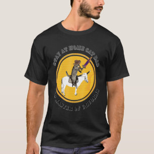 Camiseta Pai de Gato Macho Fica Em Casa e Mestre de Unicórn