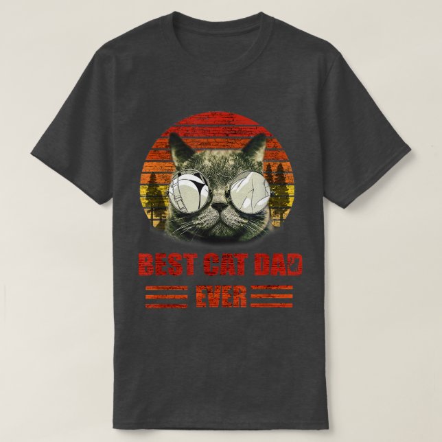 Camiseta Pai de gato, melhor pai de gato de sempre, pai de  (Frente do Design)