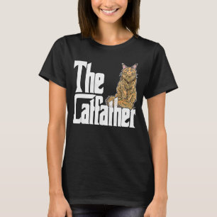Camiseta Pai De Gato O Capacete Maine Coon Cat Gatinho Pai