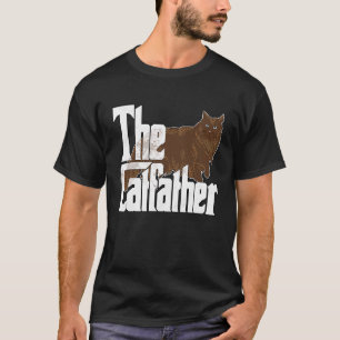 Camiseta Pai De Gato O Capacete Maine Coon Cat Gatinho Pai