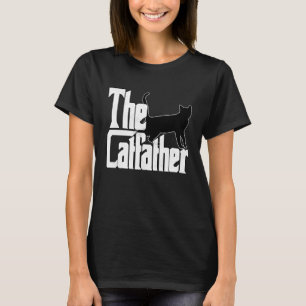 Camiseta Pai De Gato O Gatinho De Pai Gato Negro Louco E Lo