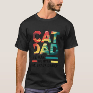Camiseta Pai de Gato O Homem Mito Vendedor de Lanche Pai Di