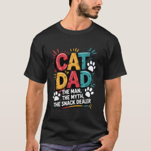 Camiseta Pai de Gato O Homem Mito Vendedor de Lanche Pai Di