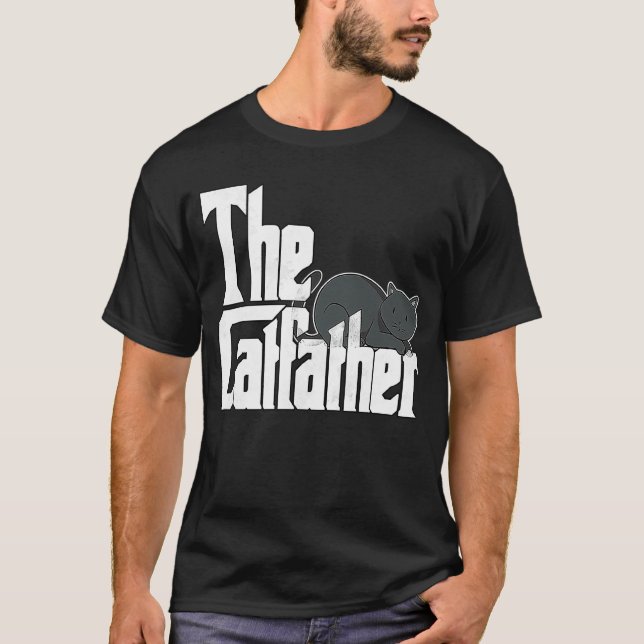 Camiseta Pai De Gato O Pai Gatinho De Gato Louco De Catão (Frente)