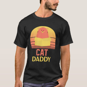 Camiseta Pai de Gato Pai Gatinho Estilo Vintage Anos Oitent