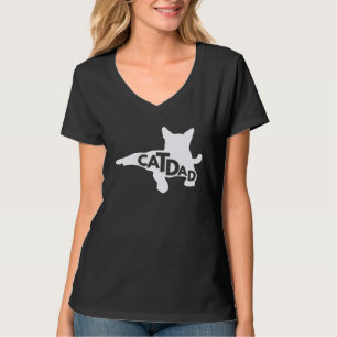 Camiseta Pai de Gato Para Proprietários de Gatos Orgulhosos