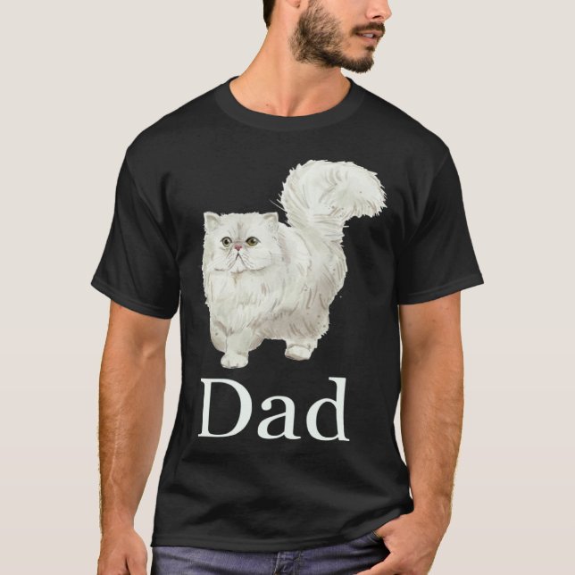 Camiseta Pai de Gato Persa Gato Persa Gordo (Frente)