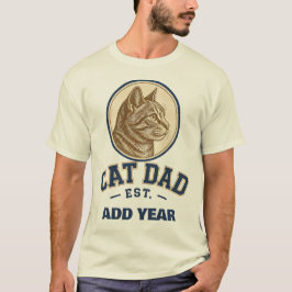 Camiseta Pai de Gato Personalizado Varsity